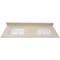 Msi Cosmic Sand 61"x22"  Double Bowl Engineered Marble Vanity Top ZOR-DBVANS-6122-0003 - alternate 1